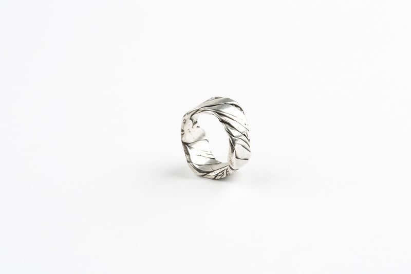 Desert Cracked Silver Band