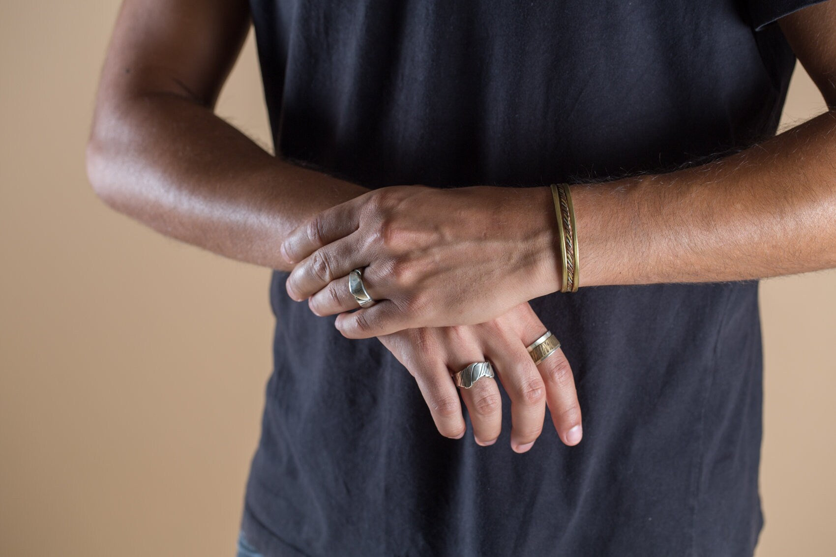 Desert Cracks Ring | Unisex Statement Band Ring