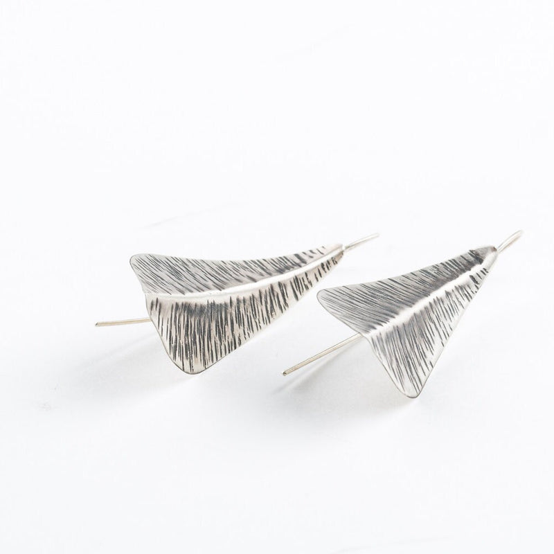 Silver Leaf light earrings
