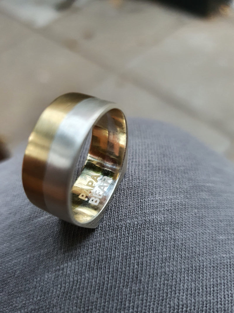 Married metal signet ring