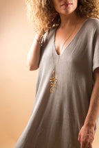 Large Spiral Pendant Necklace