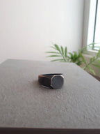 Big octagon signet ring for men and women.