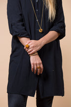 Coral Sphere Crystal glass Necklace