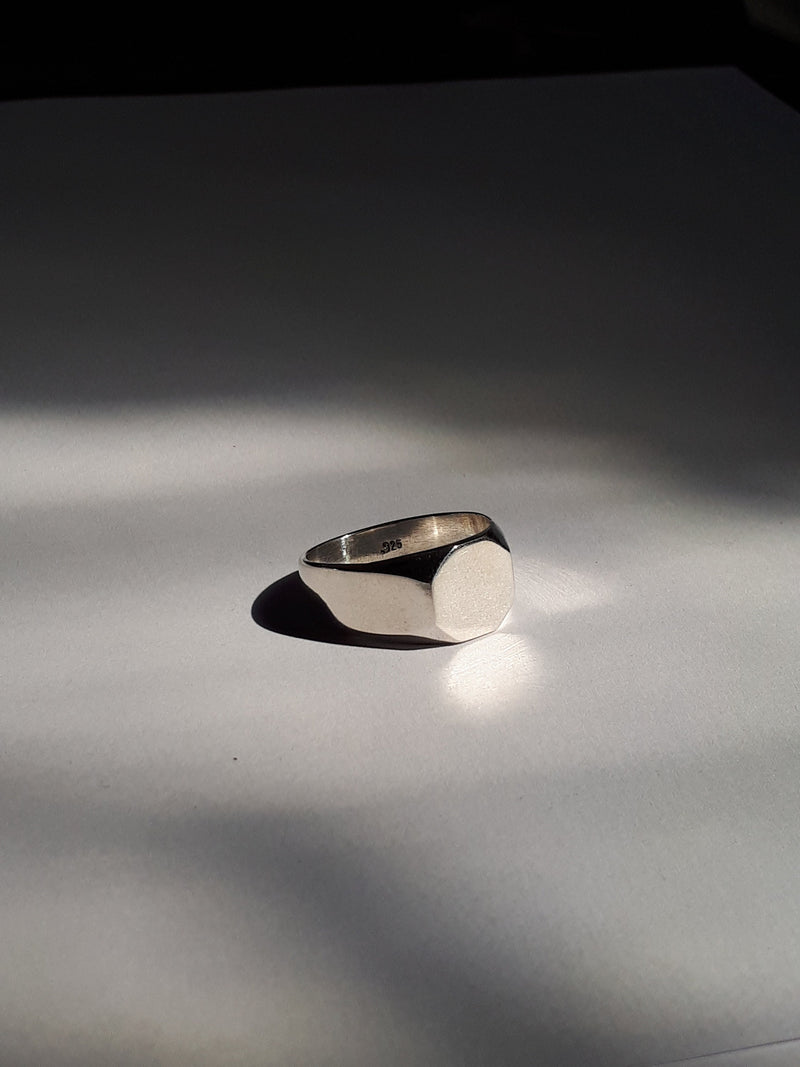 Big octagon signet ring