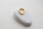 Solid gold 14k dainty teardrop ring