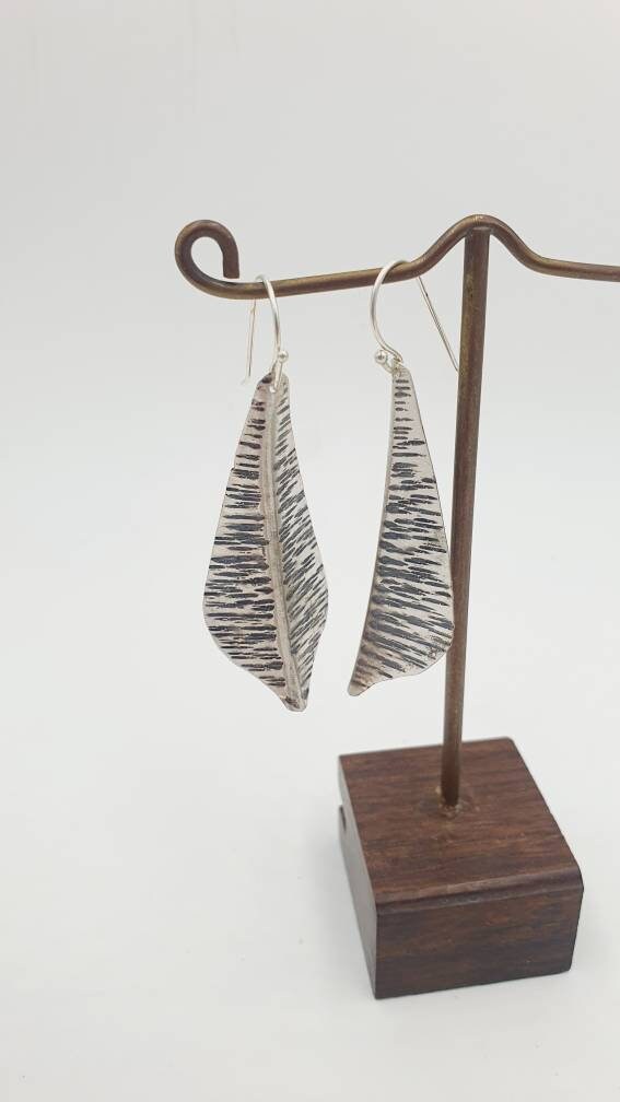 Silver Leaf light earrings