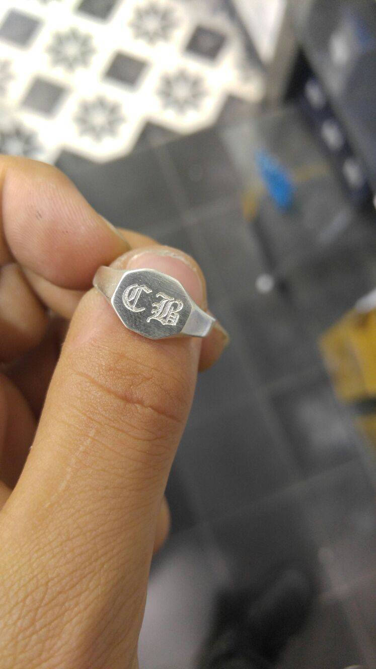 Octagon  signet ring