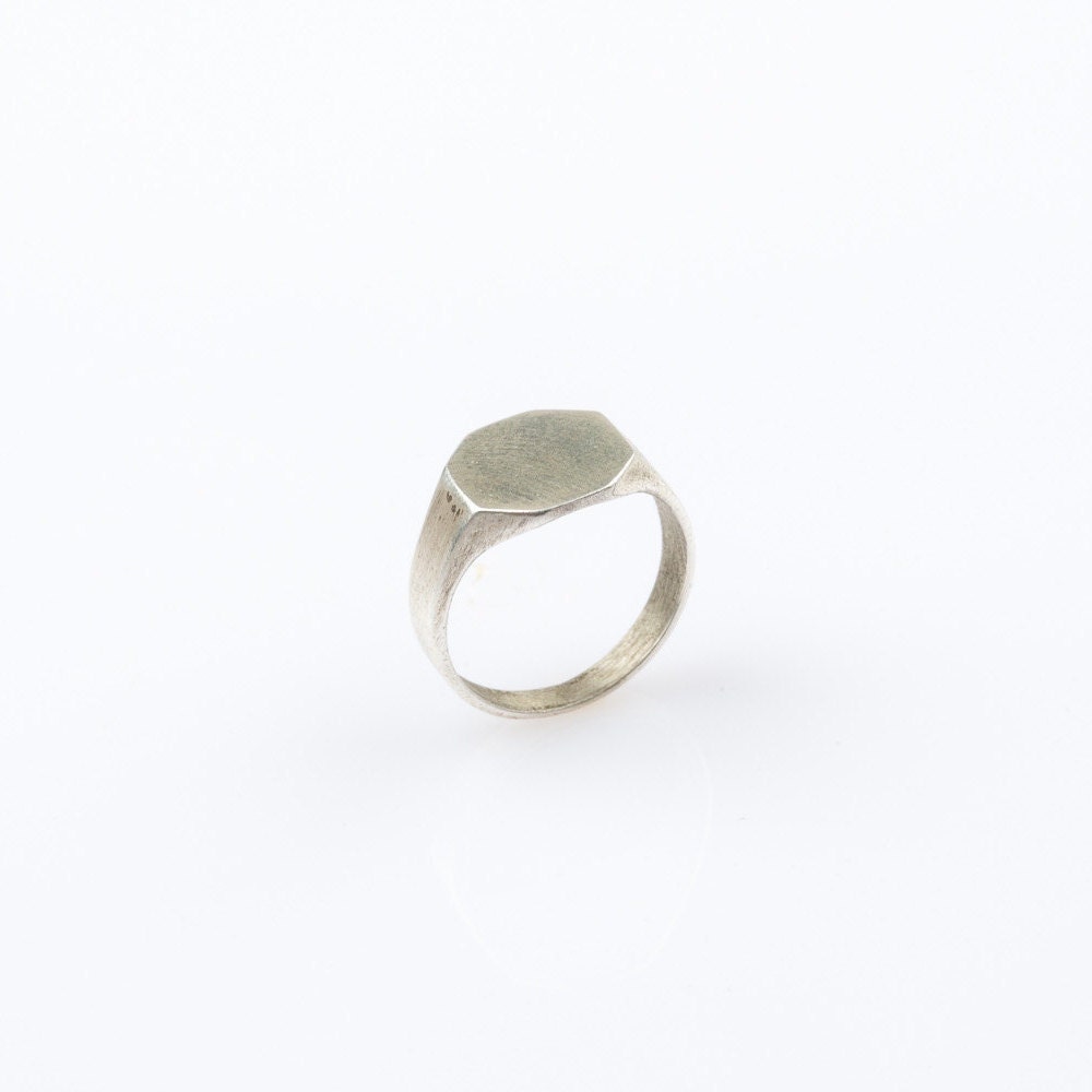 Octagon  signet ring