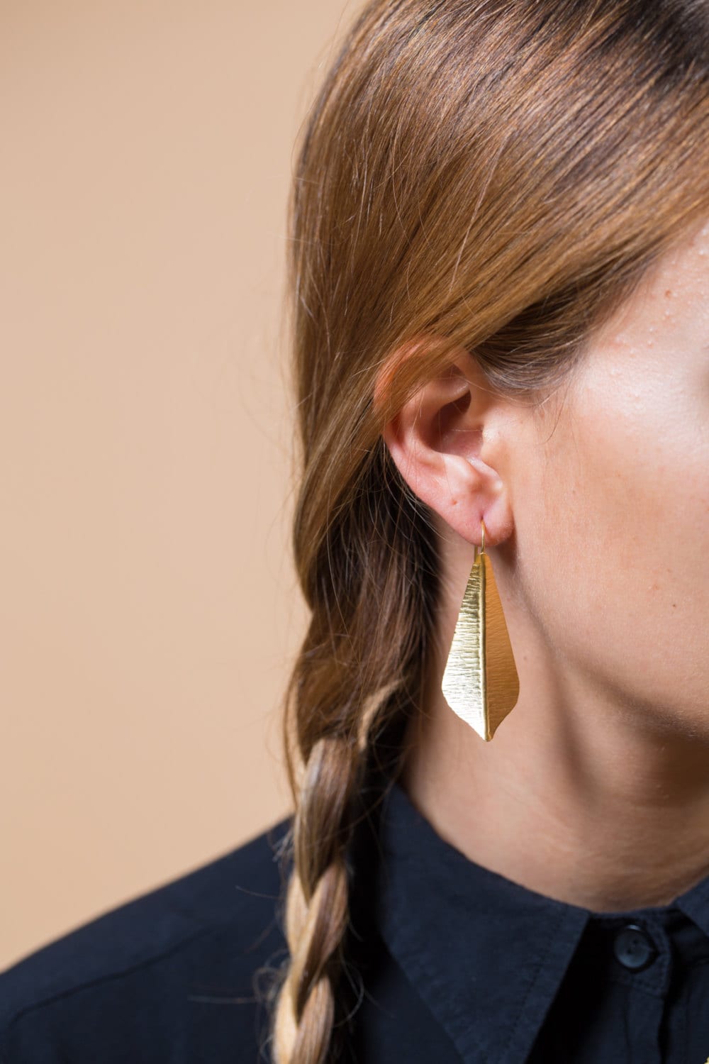 Gold Leaf light Earrings