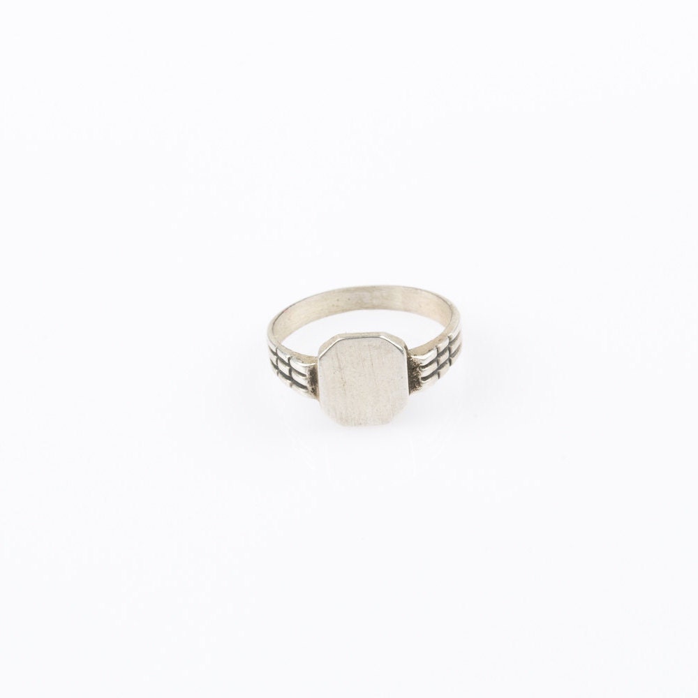 "Vintage" Octagon Signet Ring