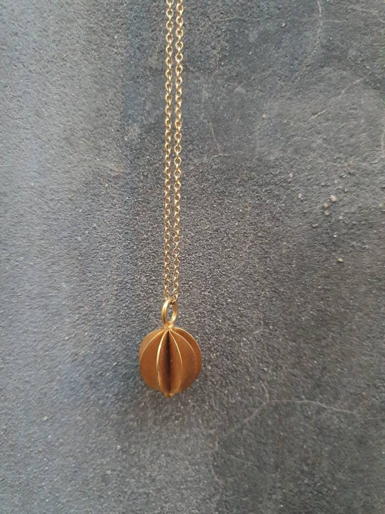 Geometric Sphere Necklace - Handcrafted 3D Ball Pendant for Men & Women