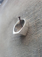 Bold Square Signet Ring - Solid Sterling Silver Minimalist Band - Unisex Statement Ring