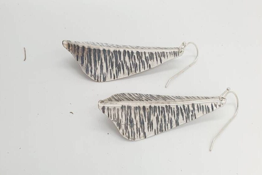 Silver Leaf light earrings