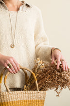 Tri-Color Woven Ring Pendant