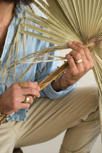 Mixed Metal Signet Ring - Bold Sterling Silver & Brass Rectangle Band - Unisex Artisan Ring