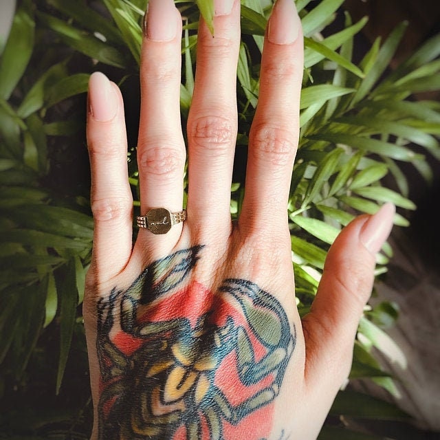 "Vintage" Octagon Signet Ring