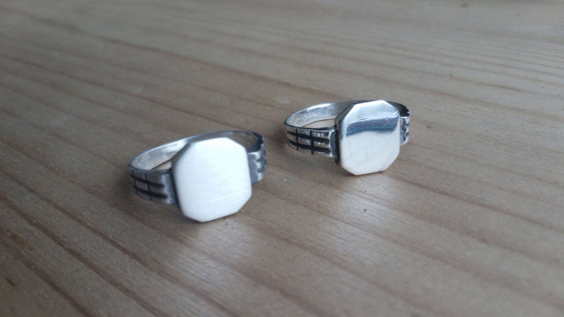 "Vintage" Octagon Signet Ring