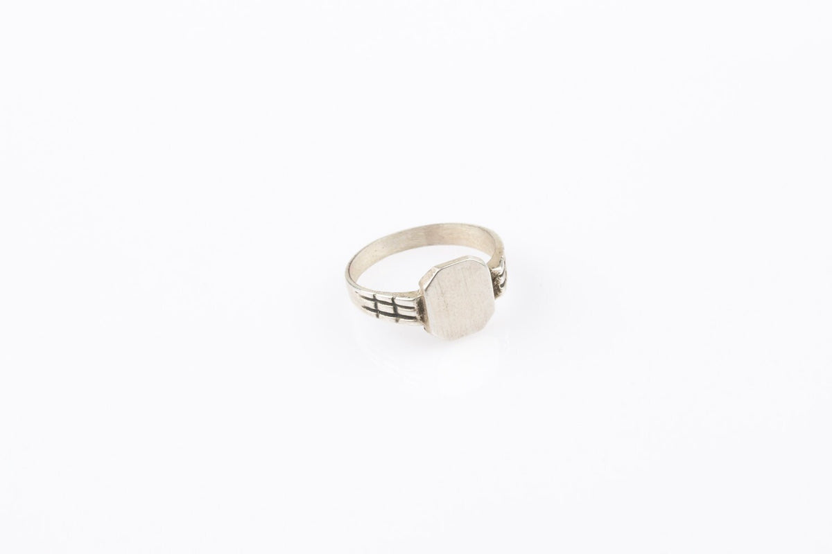 "Vintage" Octagon Signet Ring