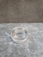Bold Square Signet Ring - Solid Sterling Silver Minimalist Band - Unisex Statement Ring