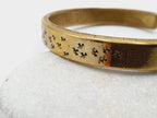 Heavy-Duty Hammered Brass Star Bracelet - Solid Metal Unisex Cuff