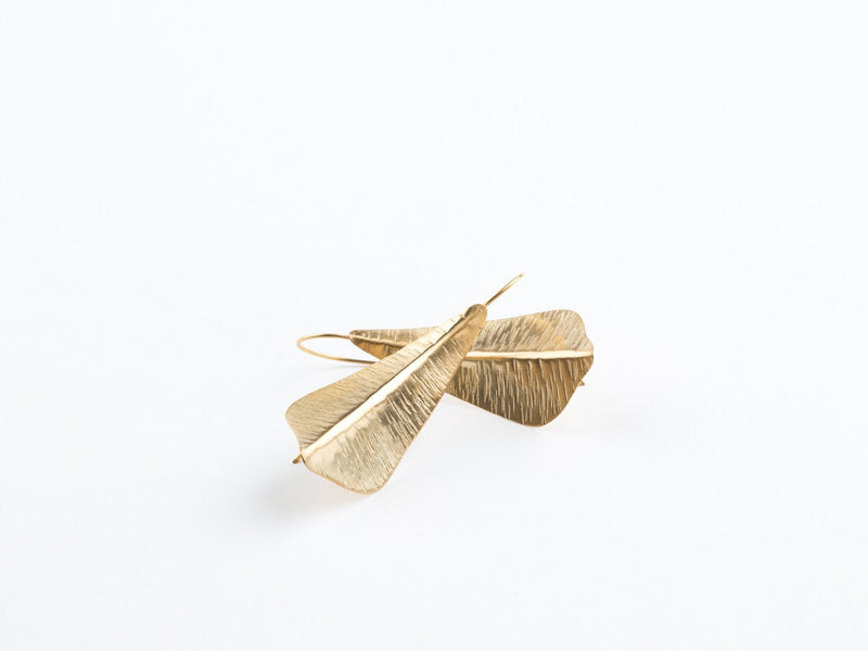 Gold Leaf light Earrings