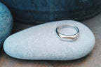Narrow Oval Silver Signet Ring