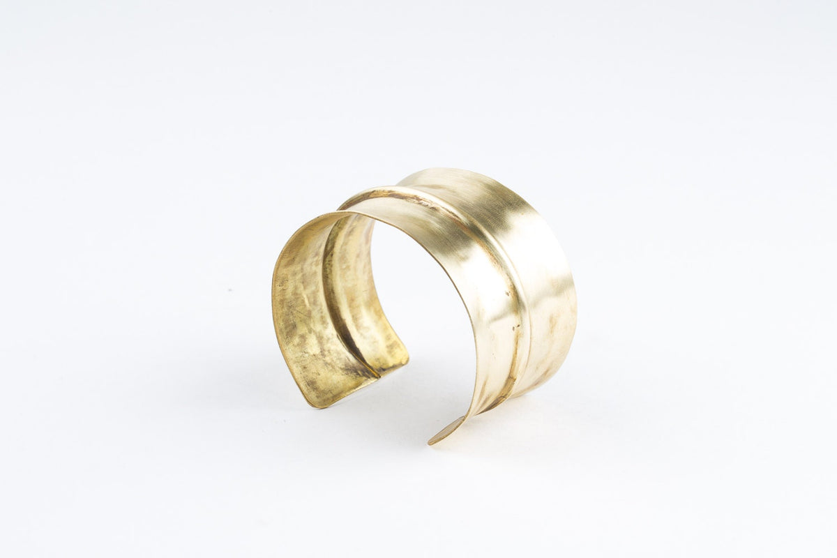Wide fold formed cuff bracelet