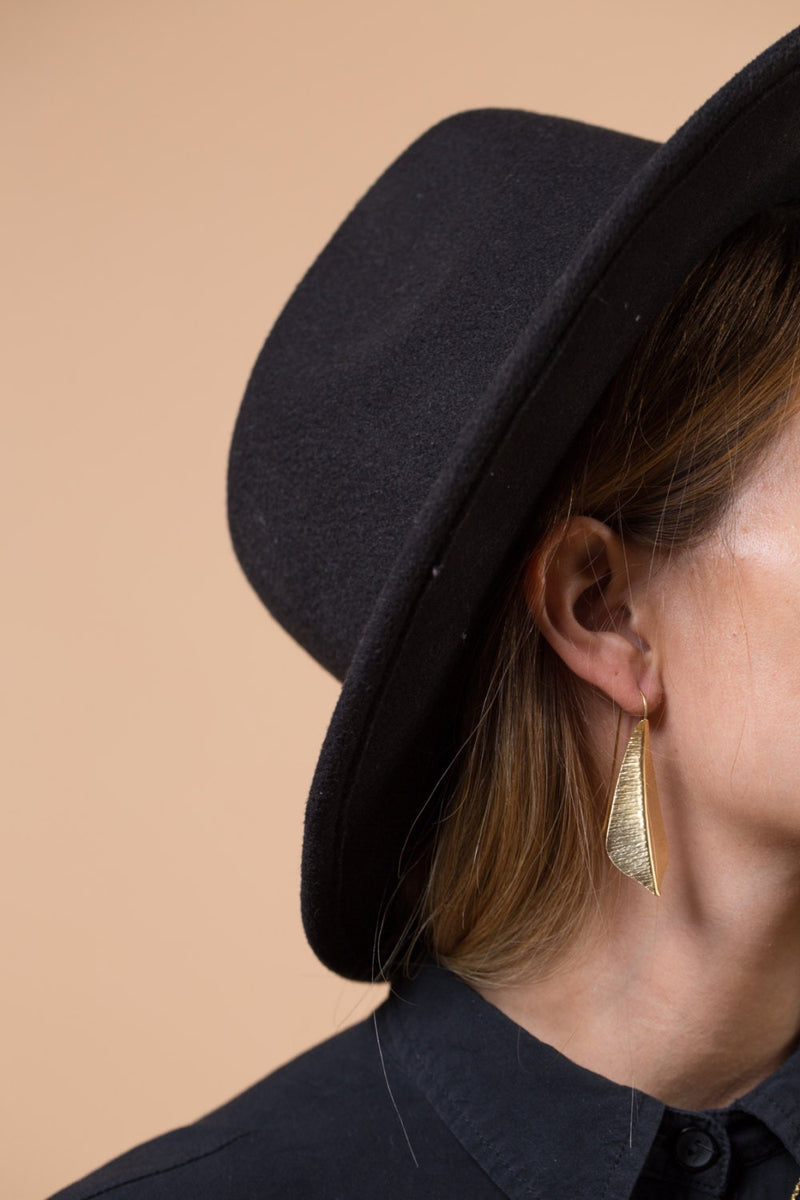 Gold Leaf light Earrings