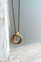 Tri-Color Woven Ring Pendant