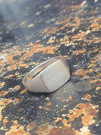 Minimalist Square Signet Ring – Handcrafted unisex style
