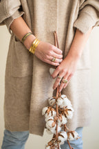 Mixed Metal Fold-Formed Cuff | Sterling Silver & Brass Rustic Bangle