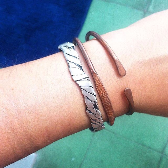 Desert-Inspired Oxidized Sterling Silver Cuff | Handcrafted 925 Unisex Bangle