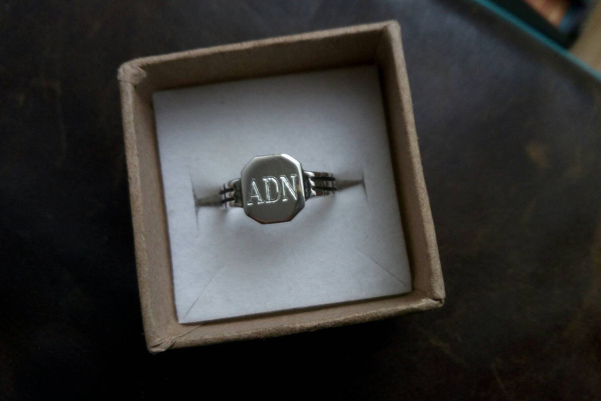 "Vintage" Octagon Signet Ring
