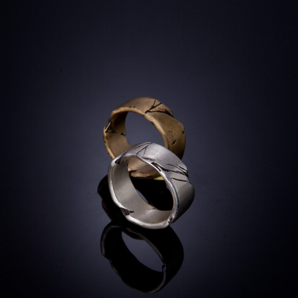 Desert Cracks Ring | Unisex Statement Band Ring