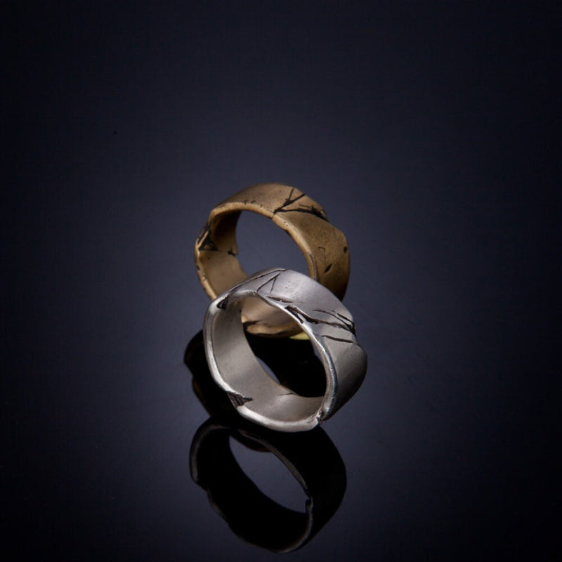 Desert  minimal Cracks Ring