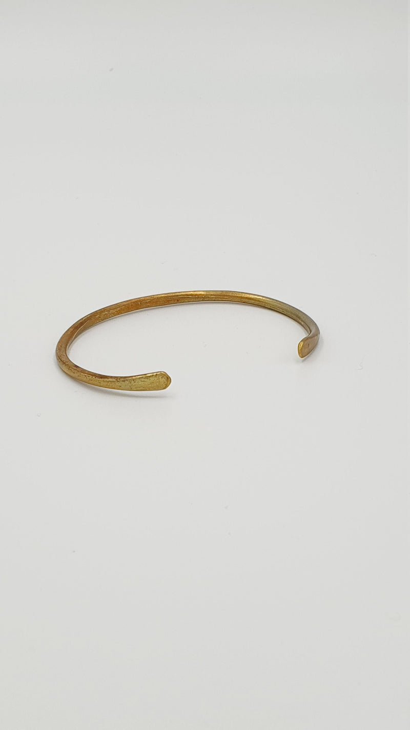 Minimalist brass cuff bracelet