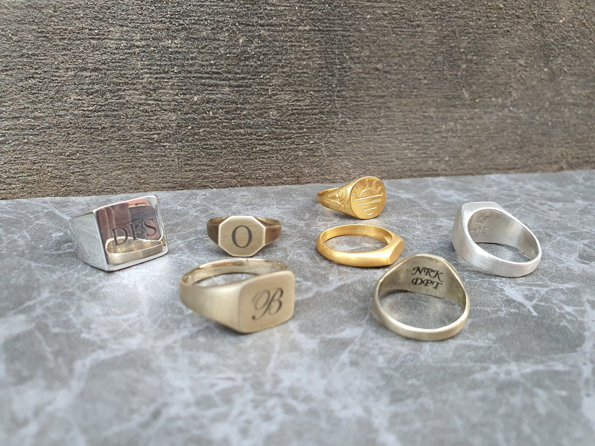 Octagon  signet ring