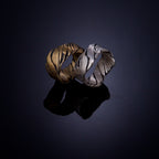 Desert-Inspired Cracked Silver Band - Thick 925 Sterling Silver Unisex Ring