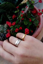 Narrow Oval Silver Signet Ring