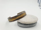 Mixed Metal Fold-Formed Cuff | Sterling Silver & Brass Rustic Bangle