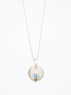 Coral Sphere Crystal glass Necklace