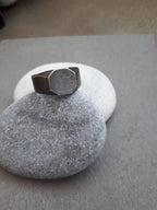 Big octagon signet ring for men and women.