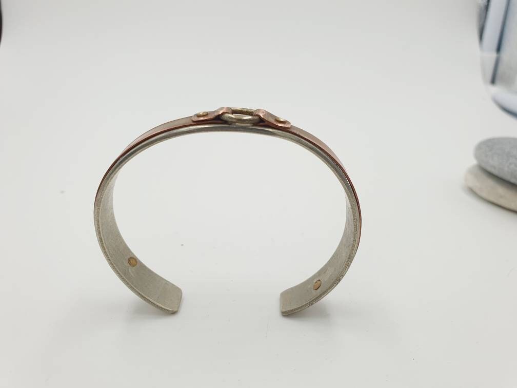 Double color cuff bracelet handmade for men and women