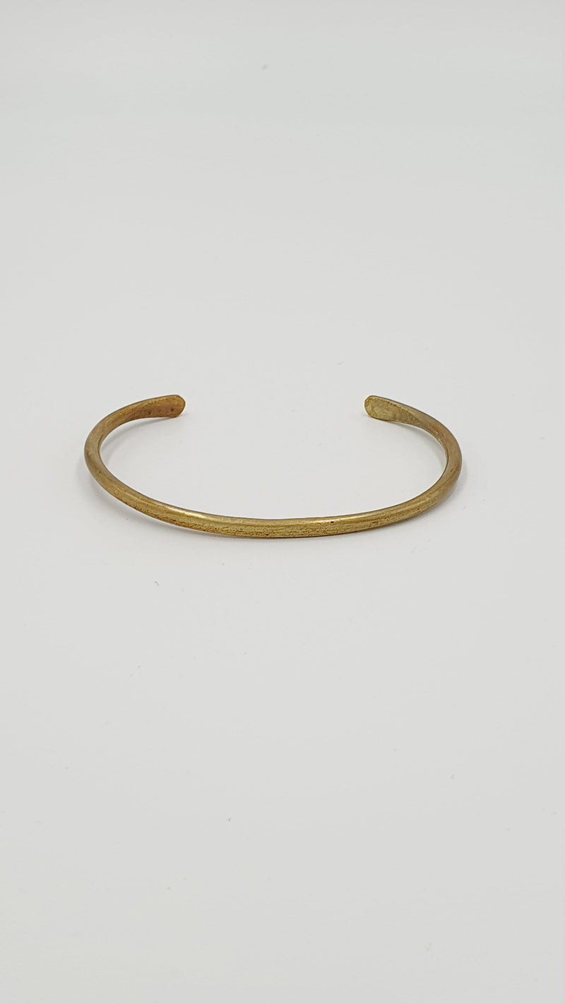 Minimalist brass cuff bracelet