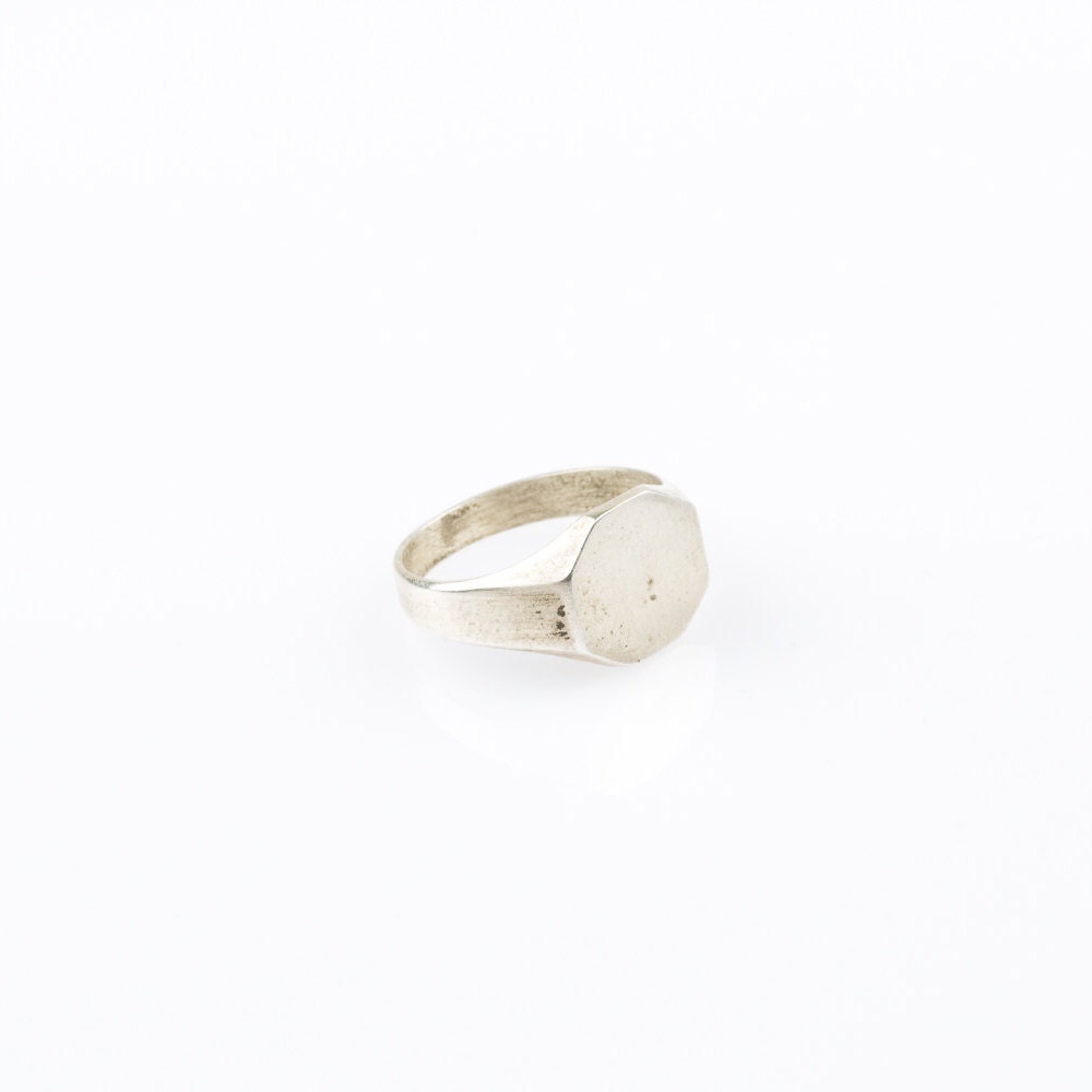 Octagon  signet ring