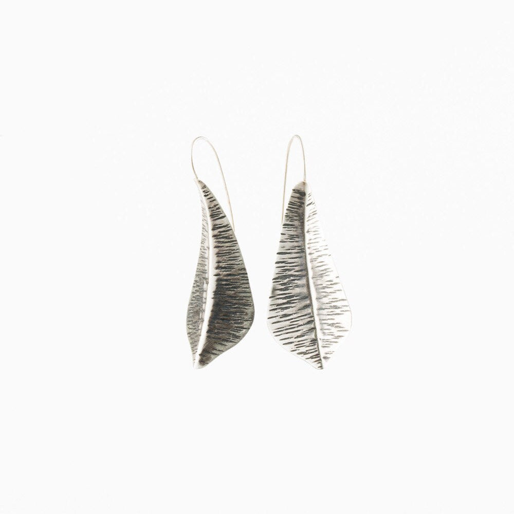 Silver Leaf light earrings