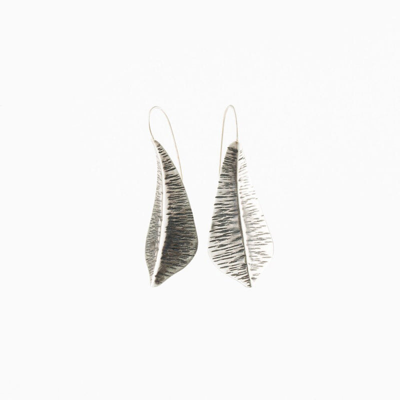 Silver Leaf light earrings