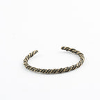 Viking Twisted Metal Cuff | Solid Sterling Silver or Brass Unisex Bracelet