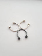 AdjustableOpen Ball Ring - Minimalist Double Sphere Stackable Band