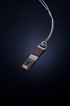 Labradorite Lighthouse Pendant | Mixed Metal Sterling Silver & Copper Necklace